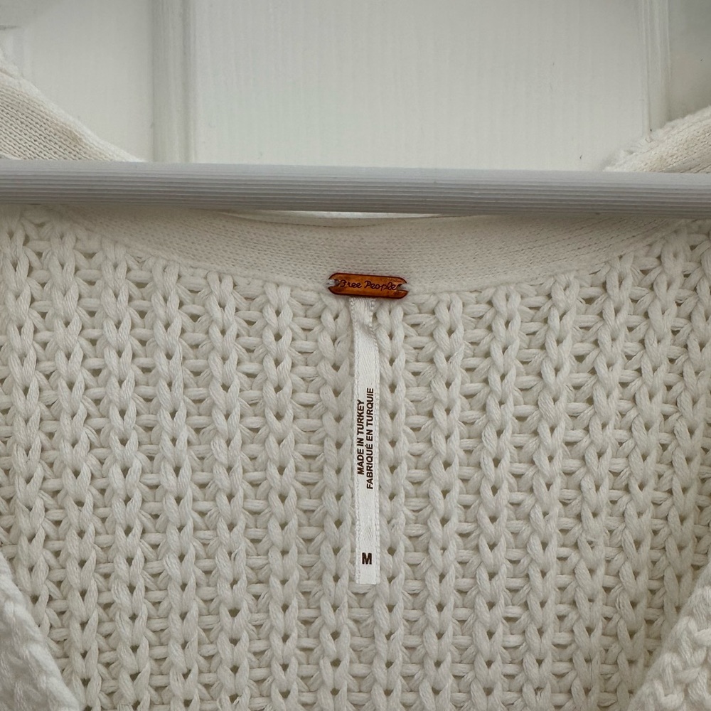 Free People Cream V-Neck Sweater Vest - Picture 6 of 9